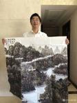陈利波藏宝-陈利波国画山水画作品《青山绿水就是金山银山》和行书书法作品《【图1】