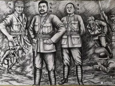 崔宁日记-很多人要看我们的《抗日英雄》百米画卷，但是还没画完，正在日夜赶画，争取年底全部完【图8】