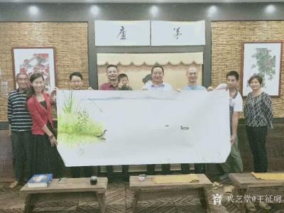 王征明生活-于广州《茅庐》笔会，品茶分享水意画绘画心得【图3】