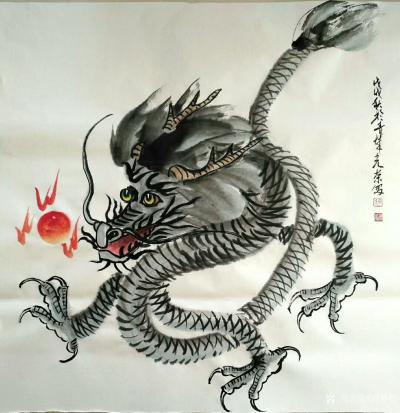 石梦松日记-石梦松原创国画十二生肖图《子鼠》，《丑牛》，《寅虎》，《卯兔》，《辰龙》，《巳蛇【图5】