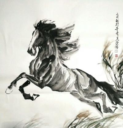 石梦松日记-石梦松原创国画十二生肖图《子鼠》，《丑牛》，《寅虎》，《卯兔》，《辰龙》，《巳蛇【图7】