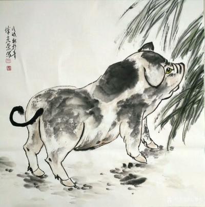 石梦松日记-石梦松原创国画十二生肖图《子鼠》，《丑牛》，《寅虎》，《卯兔》，《辰龙》，《巳蛇【图11】