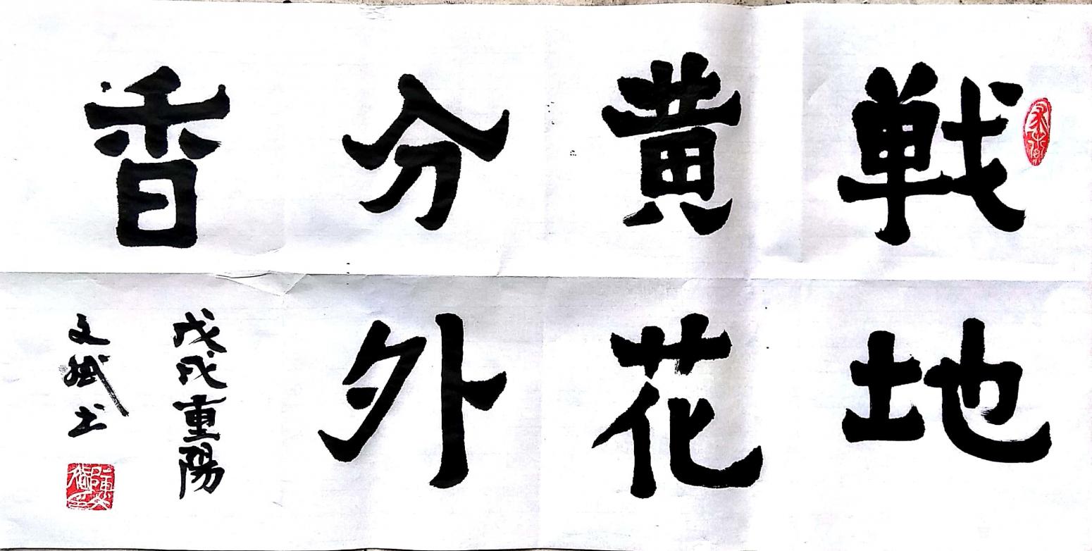 陈文斌书法作品《战地黄花分外香》