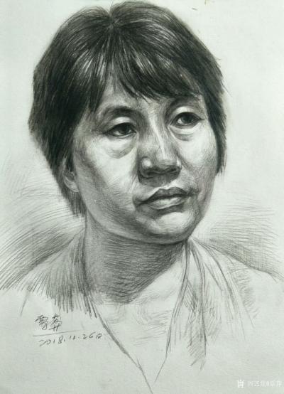 覃莽日记-人物头像素描绘画过程图，附人物头像画法步骤。请欣赏【图4】
