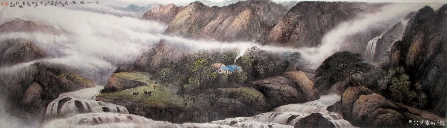 严巍国画作品《严巍国画山水新品》