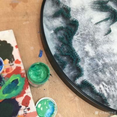 周海波日记-《钉子画》，用钉子制作的山水画，今天完成最后一遍上色！立体与平面相结合的艺术品，【图2】