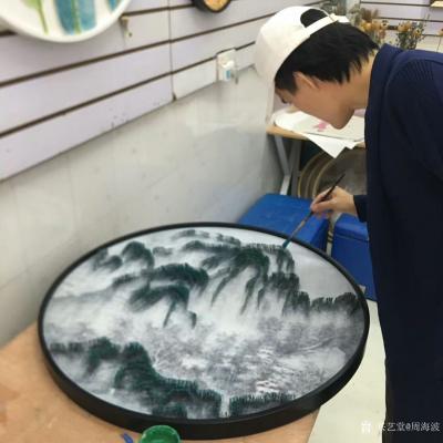 周海波日记-《钉子画》，用钉子制作的山水画，今天完成最后一遍上色！立体与平面相结合的艺术品，【图3】