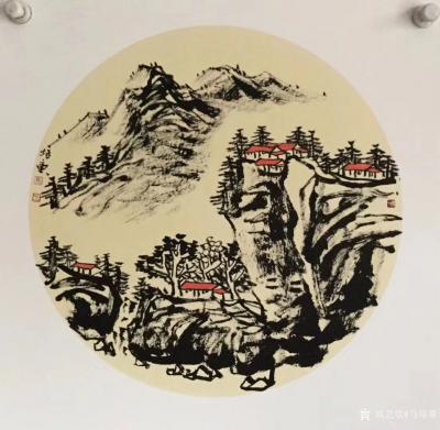 马培童日记-《渴墨、枯笔、求润》焦墨画创作感悟之（49）：焦墨之黑厚重大方，用笔逆峰求枯，而【图1】