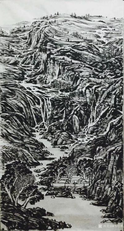 马培童日记-《由简致繁，繁简之境》马培童焦墨画创作感悟之（50）：焦墨画艺术，是中国五千年最【图1】