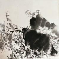 艺术家孙逢春日记:国画花鸟荷花《小荷才露尖尖角一一留得枯荷听雨声（写意花鸟荷塘【图2】