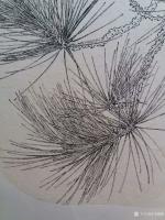 艺术家马晓薇日记:静物写生作品《针叶松》，所谓写生，写其生机也。附局部图，请欣【图1】