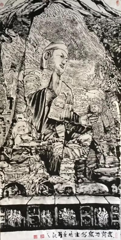 马培童日记-《焦墨画的用笔是手上功夫，要做到“勤、稳、准，很，是墨要活”。》马培童焦墨画感悟【图2】