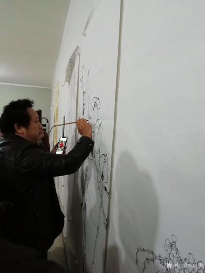 安士胜收藏-宋庄石君老师现场示范绘画。宋庄这个地方对于我来说是熟悉的陌生人，亲切又怀念，已经【图3】