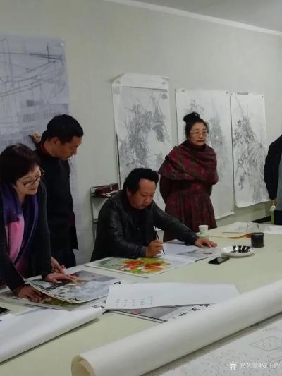 安士胜收藏-宋庄石君老师现场示范绘画。宋庄这个地方对于我来说是熟悉的陌生人，亲切又怀念，已经【图4】