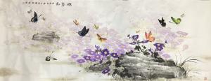 艺术品图片：艺术家魏建军国画作品名称《蝶恋花》议价