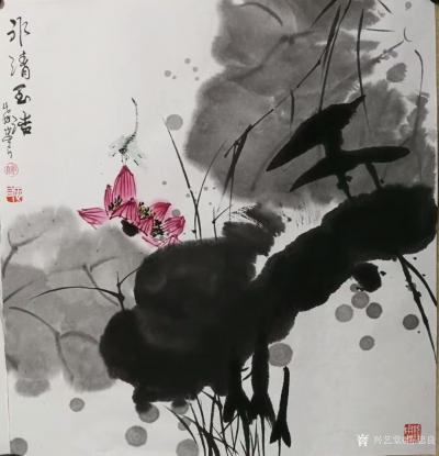 陈忠良日记-国画花鸟画向日葵《不改向阳心》，尺寸四尺斗方68x68cm；花鸟画葡萄《硕果累累【图3】