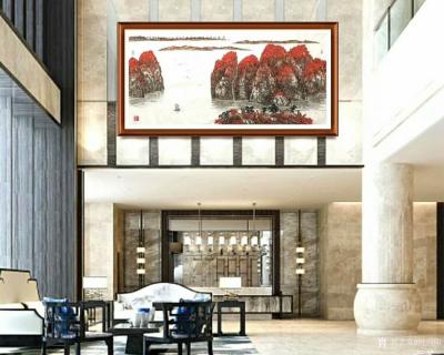 叶向阳日记-翰墨颂中华:《五岭北来峰在地九洲南尽水连天》，叶向阳国画山水画作品欣赏，恭请亲朋【图2】