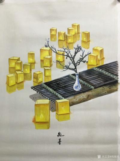 周海波日记-纯手绘油画风景《24节气》系列作品，尺寸大小50x70cm，整套一共24幅作品，【图3】