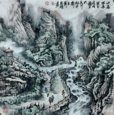 刘应雄日记-刘应雄河南、陝西、山西、山東、江蘇、湖北写生创作糸列作品之四:《高峡平湖》，《庭【图9】