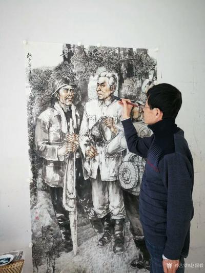 赵国毅日记-国画人物画《刘少奇主席在黑龙江省伊春林区视察》为(纪念刘少奇同志诞辰120周年)【图1】