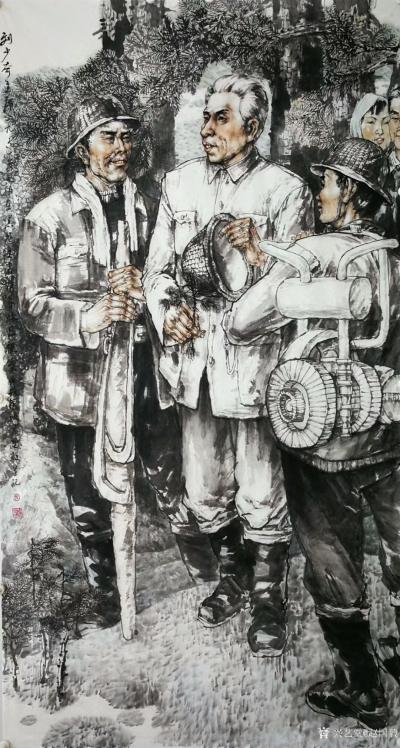 赵国毅日记-国画人物画《刘少奇主席在黑龙江省伊春林区视察》为(纪念刘少奇同志诞辰120周年)【图2】