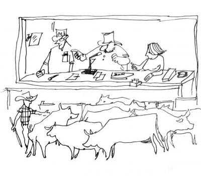 刘晓宁收藏-漫画《美国记事》，波士顿波士顿昆西市场街头艺术家。继【单身老男人-带着浪漫去旅行【图4】