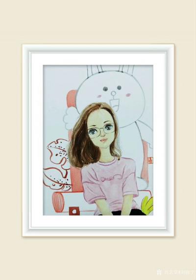 刘晓宁日记-（香香漫画肖像）私人订制，近期作品图片欣赏。创作感悟：肖像漫画之所以称之为一幅画【图1】