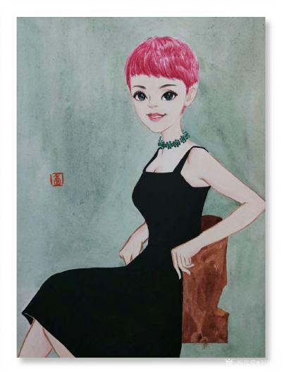 刘晓宁日记-（香香漫画肖像）私人订制，近期作品图片欣赏。创作感悟：肖像漫画之所以称之为一幅画【图4】