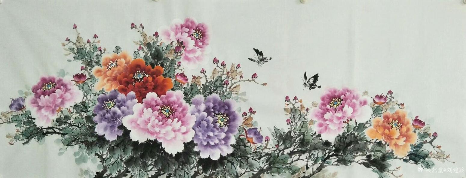 刘建岭国画作品《花开富贵》【图0】