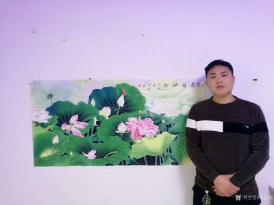 胡记领日记-国画花鸟工笔画牡丹系列《花开富贵》，尺寸六尺横幅180x96cm，另附近作国画花【图6】