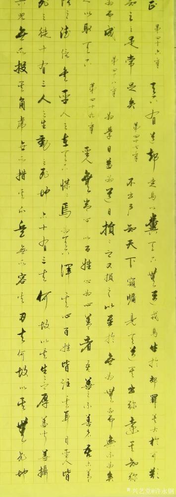 许永钢日记-行书书法作品《天下无道戎马生于郊》，文字内容为录道德经第四十六章“天下有道，却走【图3】