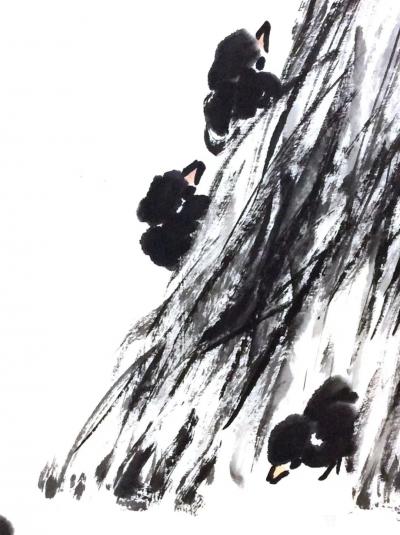 龚光万日记-国画写意花鸟画近作。保母岁月一一 难！很久末提笔了，难得揮毫。写儿时记忆一帧，好【图5】