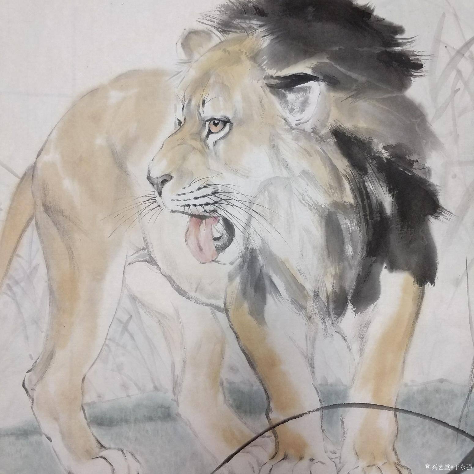 于永强国画作品《雄狮》【图0】
