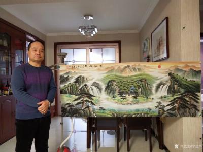 宁建华日记-国画彩墨山水画新作《碧湖秋韵》《祥居福地》《春山旭日》，戊戍年冬月新作品。第一幅【图5】