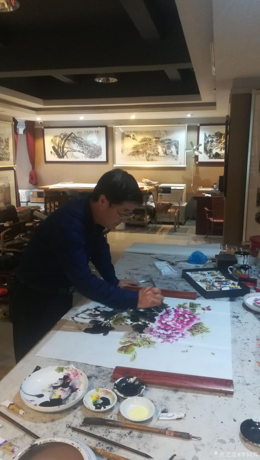 李同辉国画作品《福贵牡丹》【图2】