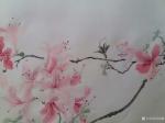 马晓薇日志-国画花鸟画静物写生作品《杜鹃花》，附楷书题款：戊戍年春月吾携【图3】