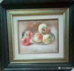 杨洪顺日志-油画静物写生《桃》《冲锋号》《油灯》，近期油画新作，是创作女【图2】