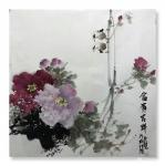 汪琼日志-国画牡丹系列作品《惠风和畅》《吉祥如意》《富贵吉祥》，尺寸四【图3】