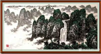 叶向阳日记-国画山水画《千峰树色含春笑万丈泉声带雨流》，翰墨颂中华，恭请亲朋好友共同分享并雅【图1】