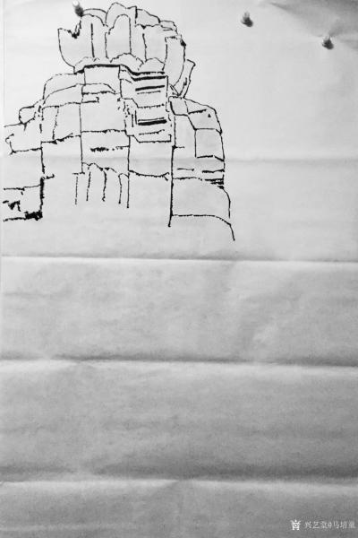 马培童日记-《焦墨神韵：只可意会、不可言传》马培童焦墨画感悟笔记（62）
  画吴哥石窟，【图1】