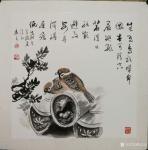 陈忠良日志-国画花鸟画麻雀系列作品《舔犊之爱》，成语涂解系列之十三《舐犊【图2】