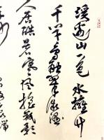 艺术家龚光万日记:草书书法作品《录李洞诗“题竹溪禅院”》，尺寸四尺竖幅136•【图2】