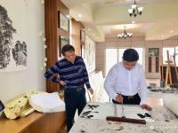 艺术家叶仲桥收藏:近日山东书画名家王洪祥、湖北书法家、诗人陈训金先生等一行先后【图1】