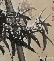 艺术家何学忠日记:2018年最后一幅国画花鸟《飞雪迎春》竹，完成。
  网购【图2】