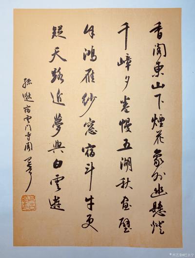 巴古宁日记-行书五言律诗一首【图1】