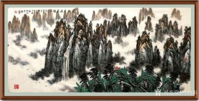 叶向阳日记-翰墨颂中华:国画山水画作品《黄山千峰展雄姿》。恭祝亲朋好友新年快乐！全家幸福安康【图1】
