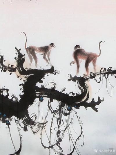 罗树辉日记-国画山水画白云苍松系列作品《壮观》，尺寸四尺整张横幅68×138cm ，作于戊戌【图2】