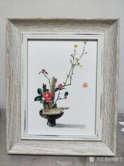 刘晓宁日记-禅花门手绘作品欣赏，附装裱效果图。
禅花门手绘作品讲究主题清新淡雅，构图宁静空【图4】