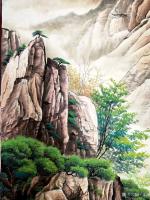 艺术家宁建华日记:国画彩墨山水画《源远流长》，尺寸270*240cm；
  【图2】