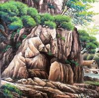 艺术家宁建华日记:国画彩墨山水画《源远流长》，尺寸270*240cm；
  【图3】